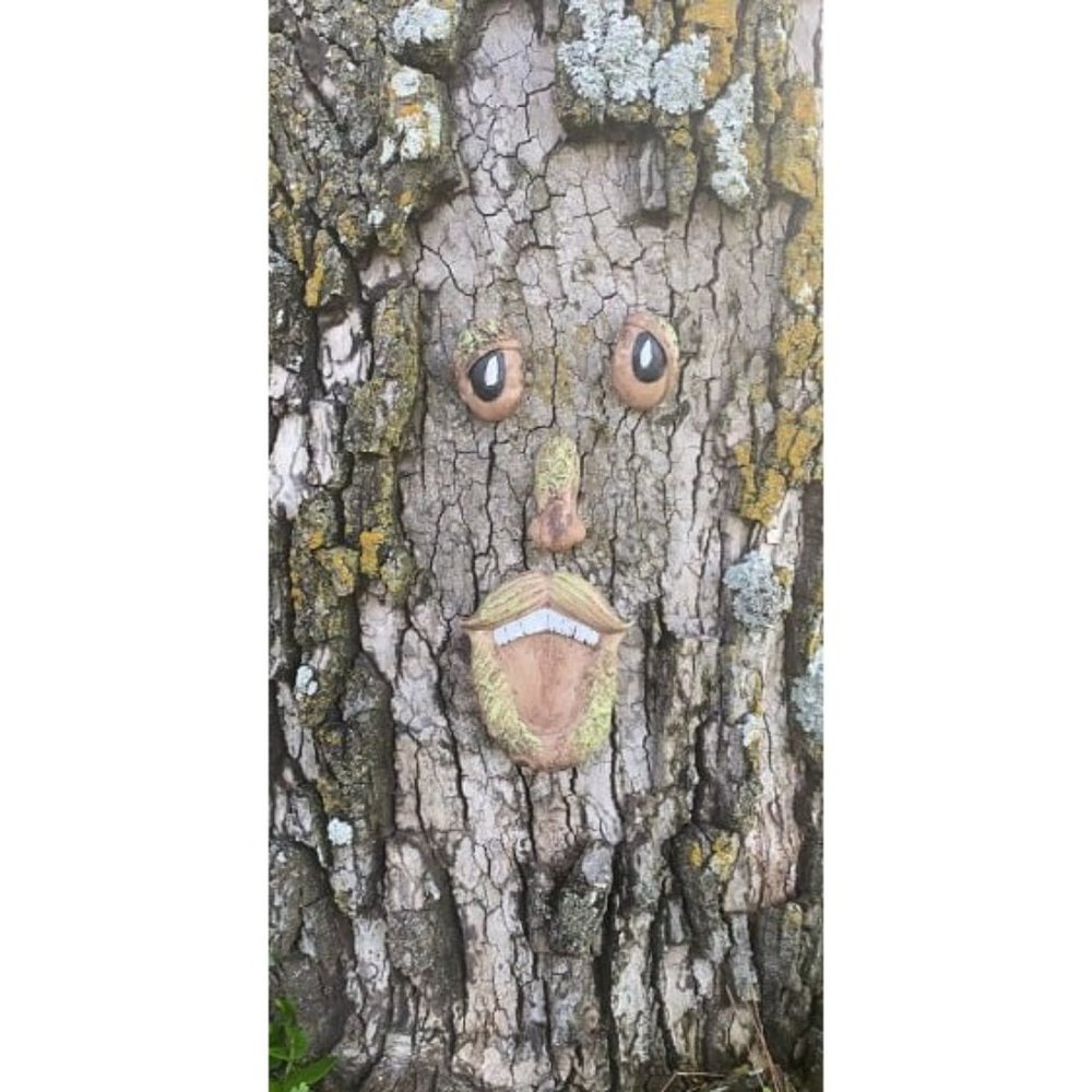 Tree Faces Decor Outdoor Tree Face Statues Old Man Tree Hugger Bark Garden Decor